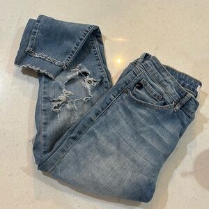 KanCan Light Blue Distressed Fitted Jeans